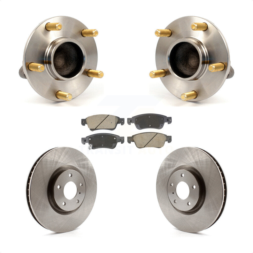 Ensemble de roulement de moyeu avant, Rotor de frein à disque et Kit de plaquettes en céramique pour INFINITI G3