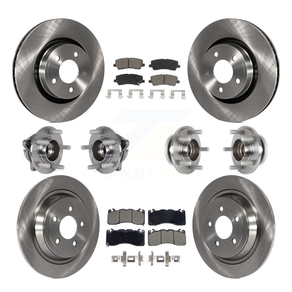 Kit de plaquettes de Rotor de frein, roulement de moyeu avant et arrière (10 pièces) pour Ford Mustang V6 avec 3.7