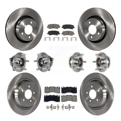 Kit de plaquettes de Rotor de frein, roulement de moyeu avant et arrière (10 pièces) pour Ford Mustang V6 avec 3.7