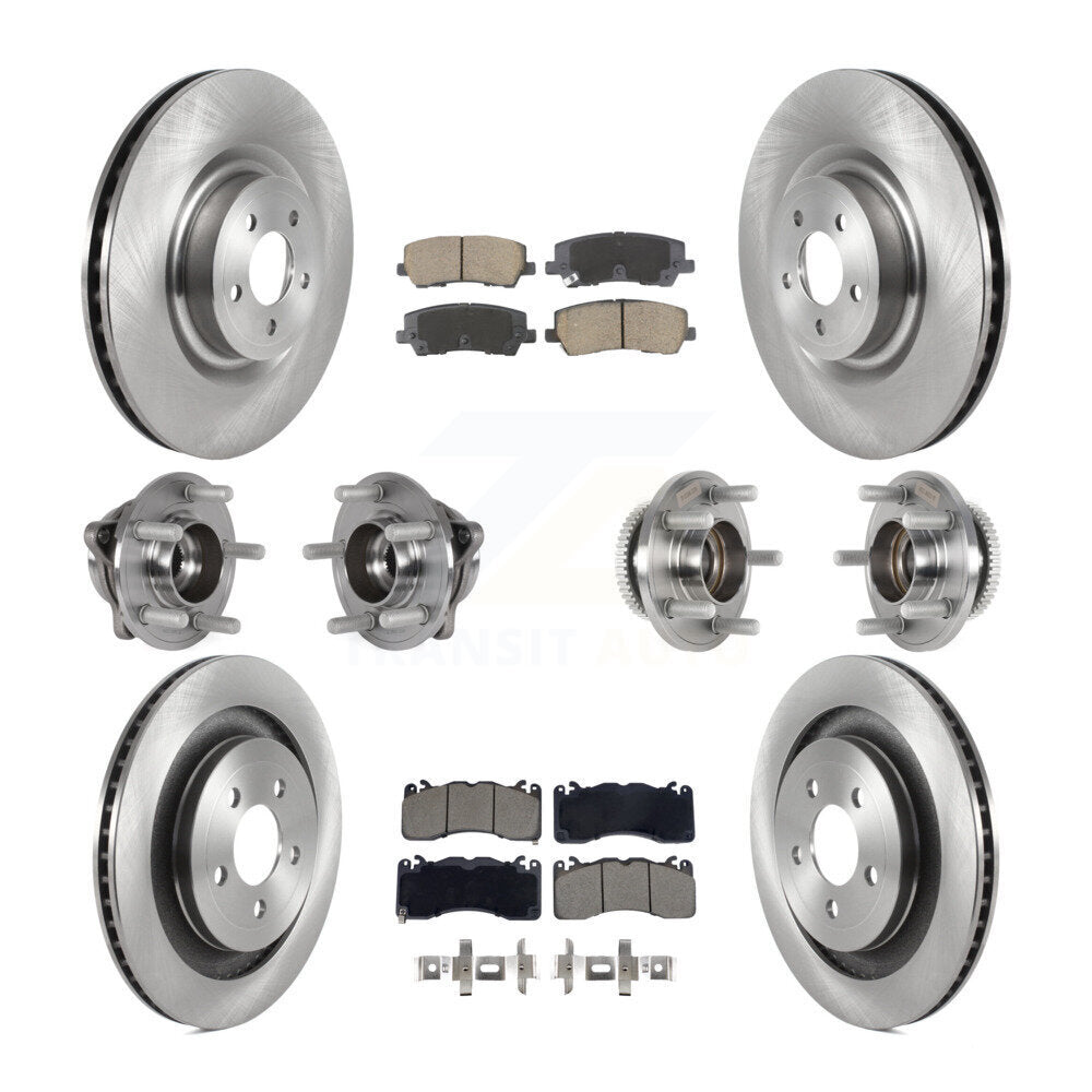Kit de rotors et plaquettes de frein à disque, roulements de moyeu avant et arrière (10 pièces) pour Ford Mustang