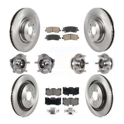Kit de rotors et plaquettes de frein à disque, roulements de moyeu avant et arrière (10 pièces) pour Ford Mustang