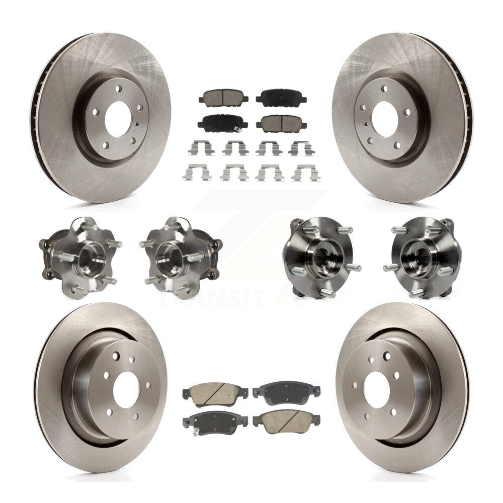 Kit de rotors et plaquettes de frein à disque, roulement de moyeu avant et arrière (10 pièces) pour INFINITI G35 Q6