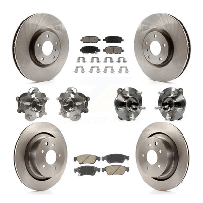 Kit de rotors et plaquettes de frein à disque, roulement de moyeu avant et arrière (10 pièces) pour INFINITI G35 Q6