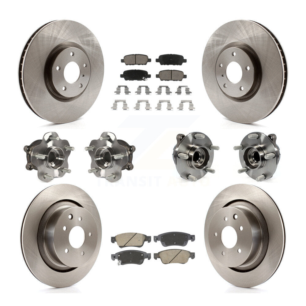 Kit de rotors et plaquettes de frein à disque, roulement de moyeu avant et arrière (10 pièces) pour INFINITI G35 Q6