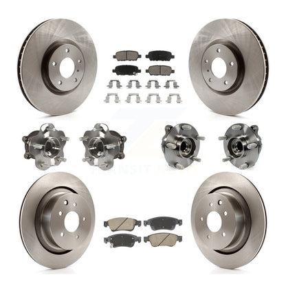 Kit de rotors et plaquettes de frein à disque, roulement de moyeu avant et arrière (10 pièces) pour INFINITI G35 Q6