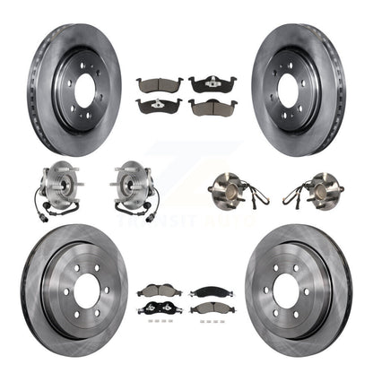 Kit de rotors et plaquettes de frein, roulement de moyeu avant et arrière (10 pièces) pour Ford Expedition Lincol