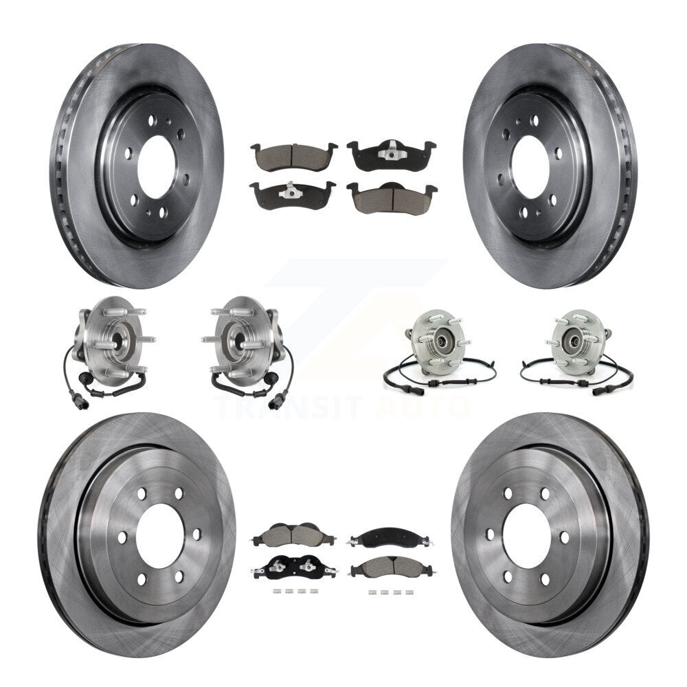 Kit de rotors et plaquettes de frein, roulement de moyeu avant et arrière (10 pièces) pour Ford Expedition Lincol