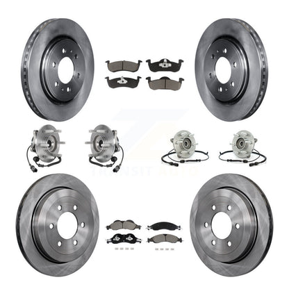 Kit de rotors et plaquettes de frein, roulement de moyeu avant et arrière (10 pièces) pour Ford Expedition Lincol