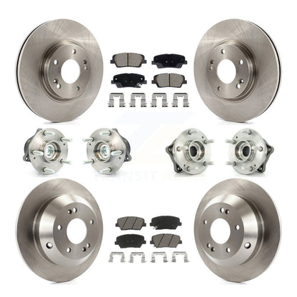 Kit de Rotor et de plaquettes de frein, roulement de moyeu avant et arrière (10 pièces), pour Hyundai Santa Fe Kia FW
