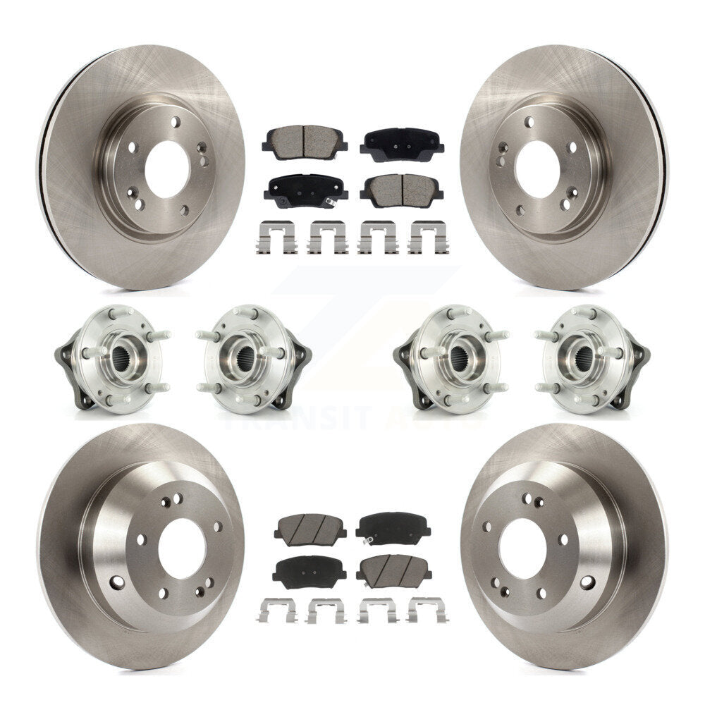 Kit de Rotor et de plaquettes de frein, roulement de moyeu avant et arrière (10 pièces), pour Hyundai Santa Fe Kia AW