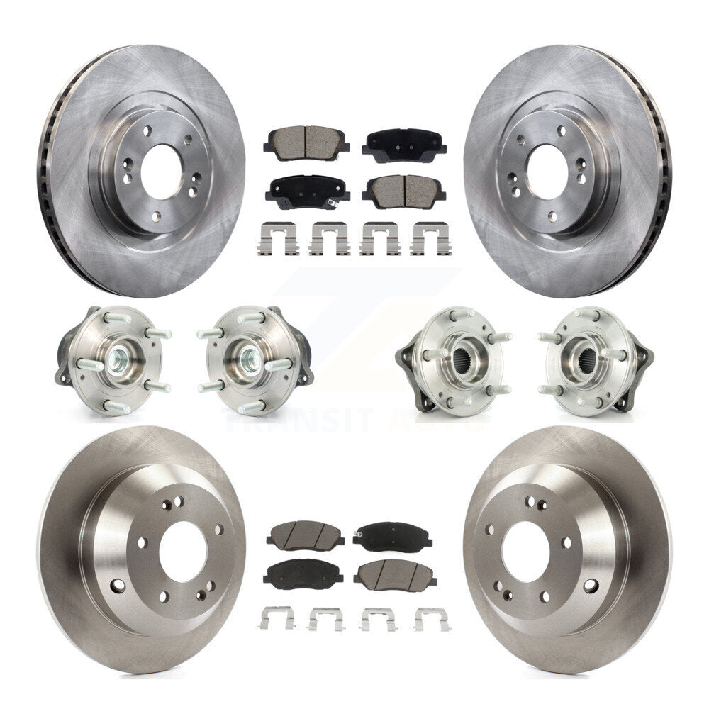 Kit de Rotor et de plaquettes de frein à disque, roulement de moyeu avant et arrière (10 pièces) pour Hyundai Santa Fe X