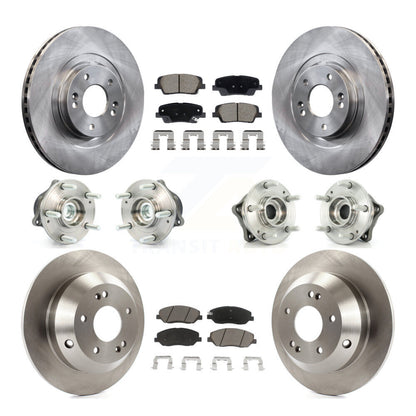 Kit de Rotor et de plaquettes de frein à disque, roulement de moyeu avant et arrière (10 pièces) pour Hyundai Santa Fe X