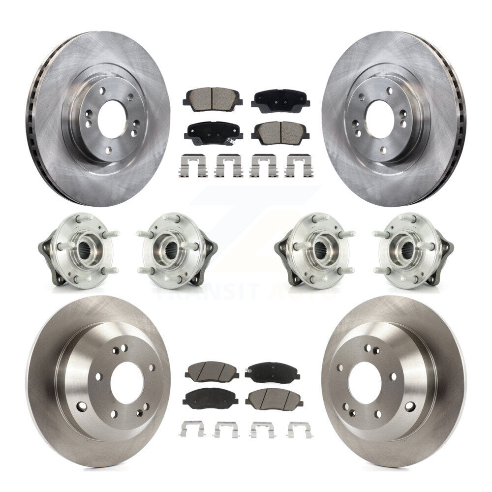 Kit de Rotor et de plaquettes de frein à disque, roulement de moyeu avant et arrière (10 pièces) pour Hyundai Santa Fe X