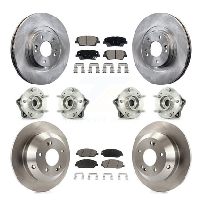 Kit de Rotor et de plaquettes de frein à disque, roulement de moyeu avant et arrière (10 pièces) pour Hyundai Santa Fe X