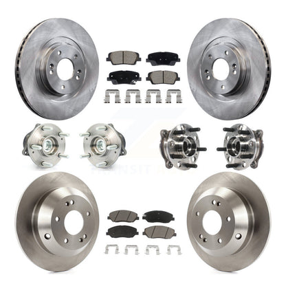 Kit de Rotor et de plaquettes de frein à disque, roulement de moyeu avant et arrière (10 pièces) pour Hyundai Santa Fe X