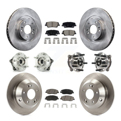 Kit de Rotor et de plaquettes de frein à disque, roulement de moyeu avant et arrière (10 pièces) pour Hyundai Santa Fe X