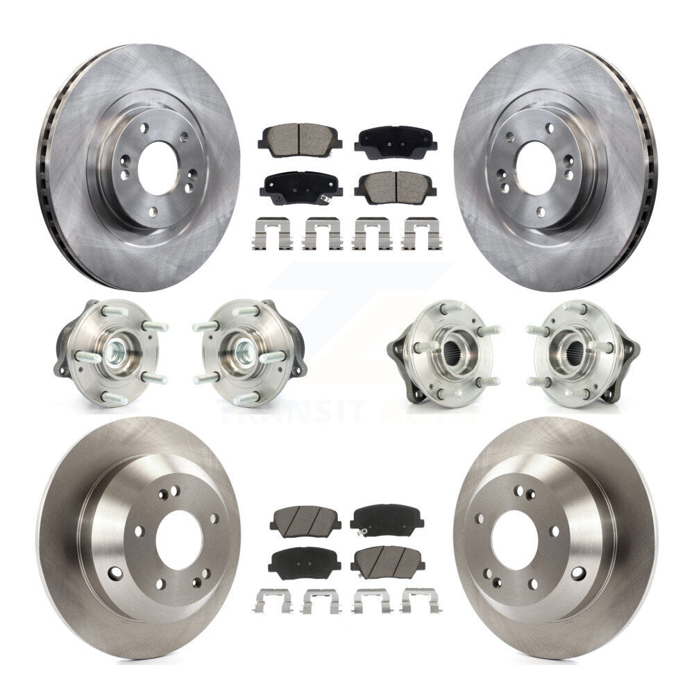 Kit de plaquettes de Rotor de frein, roulement de moyeu avant et arrière (10 pièces), pour Hyundai Santa Fe Sport Ki