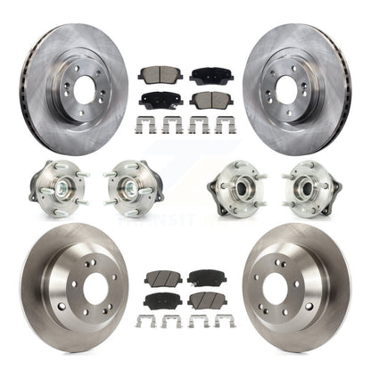 Kit de plaquettes de Rotor de frein, roulement de moyeu avant et arrière (10 pièces), pour Hyundai Santa Fe Sport Ki