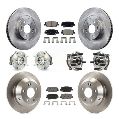Kit de Rotor et de plaquettes de frein, roulement de moyeu avant et arrière (10 pièces), pour Hyundai Santa Fe Spor