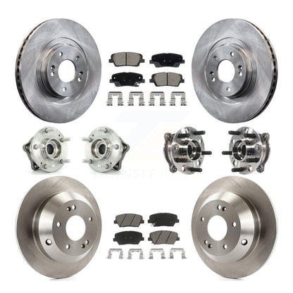 Kit de Rotor et de plaquettes de frein, roulement de moyeu avant et arrière (10 pièces), pour Hyundai Santa Fe Spor