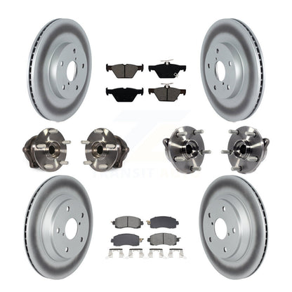 Kit de rotor et de plaquettes de frein revêtus de roulement de moyeu avant et arrière (10 pièces) pour Subaru Foreste