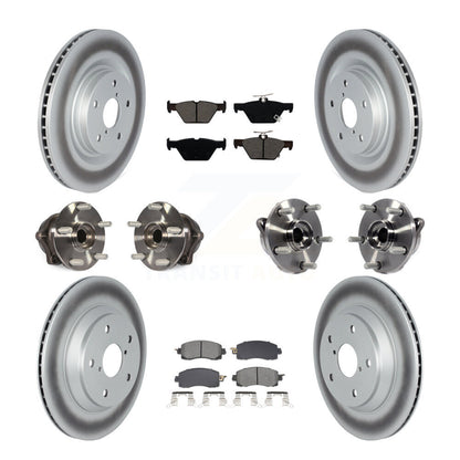 Kit de rotor et de plaquettes de frein revêtus de roulement de moyeu avant et arrière (10 pièces) pour Subaru Foreste