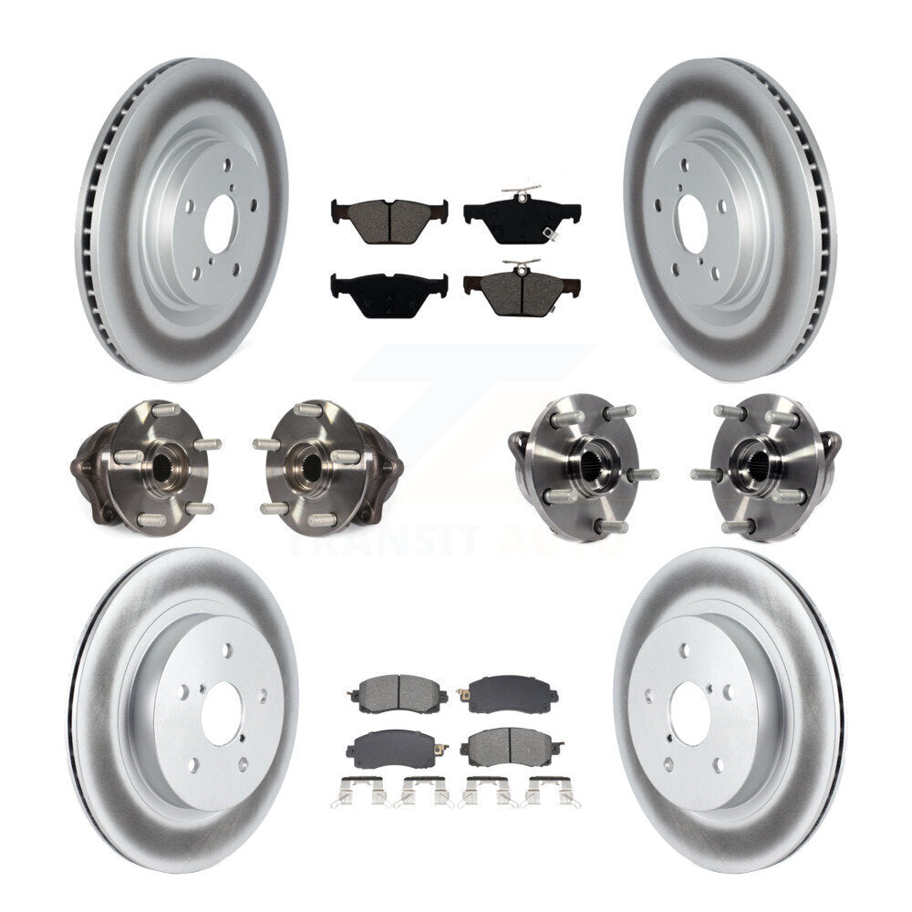 Kit de plaquettes de Rotor de frein, roulement de moyeu avant et arrière (10 pièces) pour Subaru Outback Legac