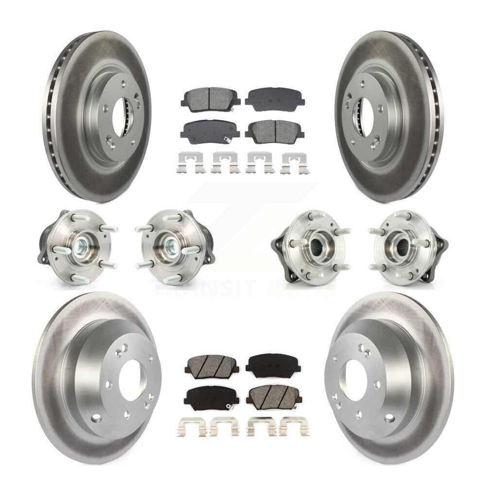 Kit de plaquettes de rotor de frein, roulement de moyeu avant et arrière (10 pièces), pour Hyundai Santa Fe Ki