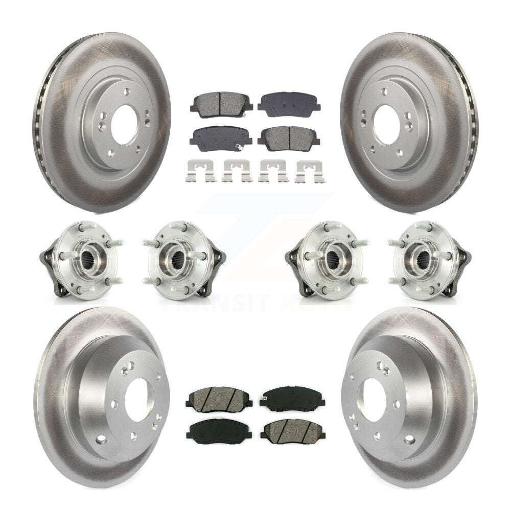 Kit de plaquettes de Rotor de frein revêtues de roulement de moyeu avant et arrière (10 pièces) pour Hyundai Santa Fe X