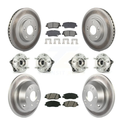 Kit de plaquettes de Rotor de frein revêtues de roulement de moyeu avant et arrière (10 pièces) pour Hyundai Santa Fe X
