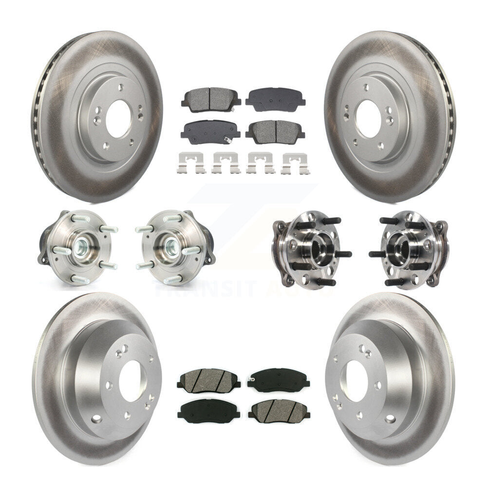Kit de plaquettes de Rotor de frein revêtues de roulement de moyeu avant et arrière (10 pièces) pour Hyundai Santa Fe X