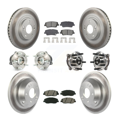 Kit de plaquettes de Rotor de frein revêtues de roulement de moyeu avant et arrière (10 pièces) pour Hyundai Santa Fe X