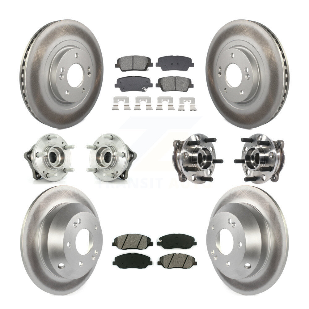 Kit de plaquettes de Rotor de frein revêtues de roulement de moyeu avant et arrière (10 pièces) pour Hyundai Santa Fe X