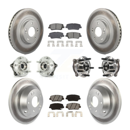 Kit de Rotor et de plaquettes de frein enduits de roulement de moyeu avant et arrière, pour Hyundai Santa Fe Spor