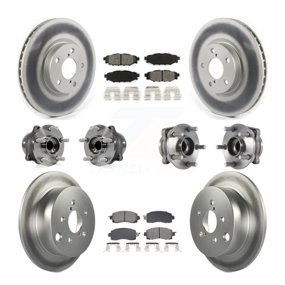 Kit de plaquettes de Rotor de frein à disque revêtu de roulement de moyeu avant et arrière (10 pièces) pour Subaru Imprez
