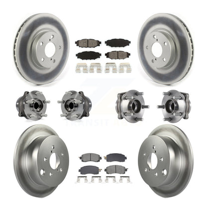 Kit de plaquettes de Rotor de frein à disque revêtu de roulement de moyeu avant et arrière (10 pièces) pour Subaru Imprez