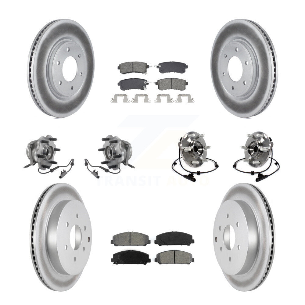 Kit de plaquettes de rotor de frein, roulement de moyeu avant et arrière (10 pièces) pour INFINITI QX80 Nissa