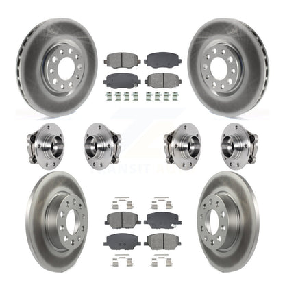 Kit de plaquettes de rotor de frein enduites de roulement de moyeu avant et arrière (10 pièces) pour Jeep Renegade Fia