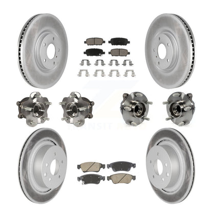 Kit de rotors et plaquettes de frein revêtus de roulement de moyeu avant et arrière (10 pièces) pour INFINITI G35 Q6