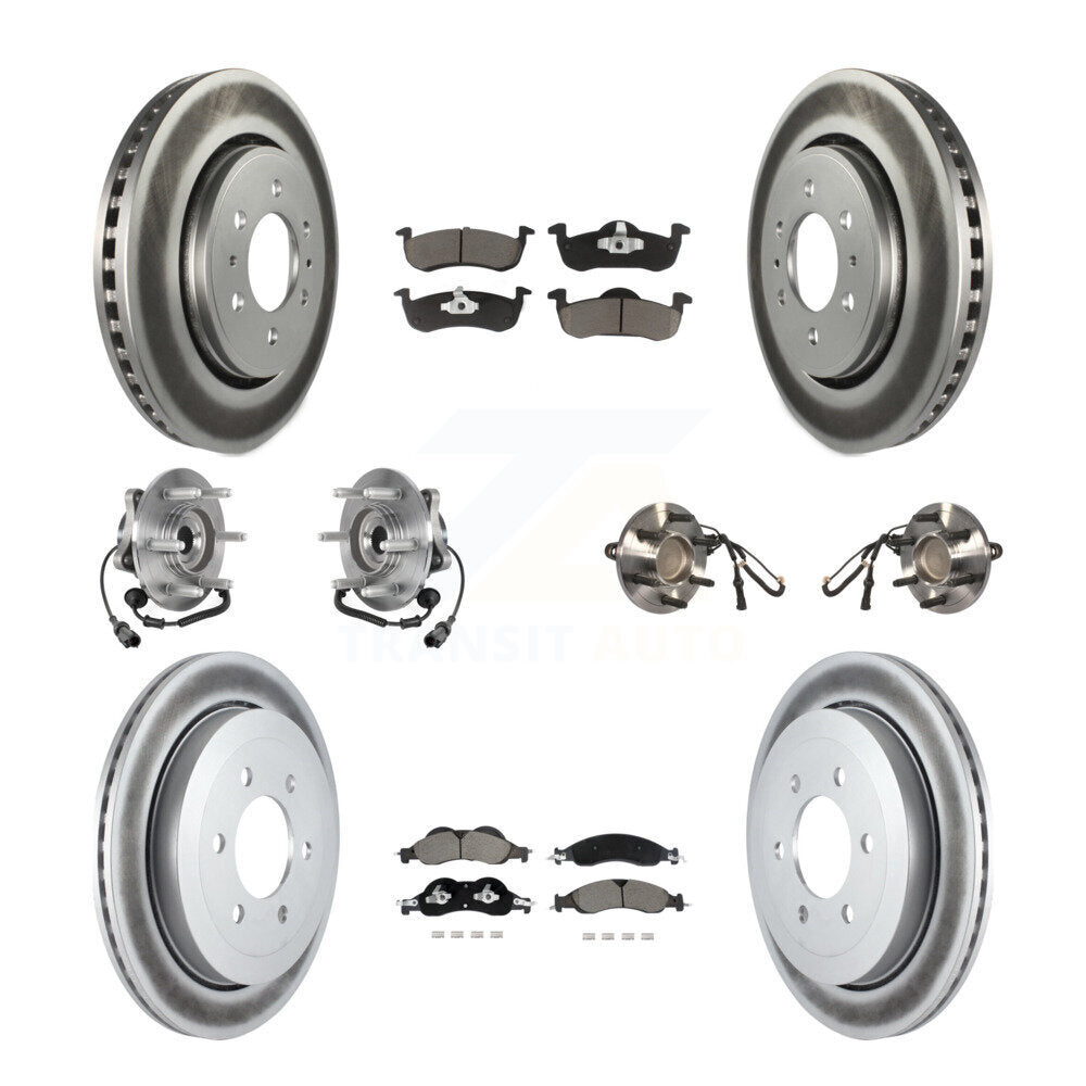 Kit de plaquettes de Rotor de frein revêtues de roulement de moyeu avant et arrière (10 pièces) pour Ford Expedition RW
