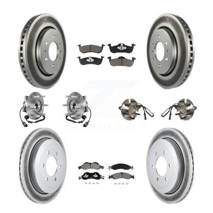 Kit de plaquettes de Rotor de frein revêtues de roulement de moyeu avant et arrière (10 pièces) pour Ford Expedition RW