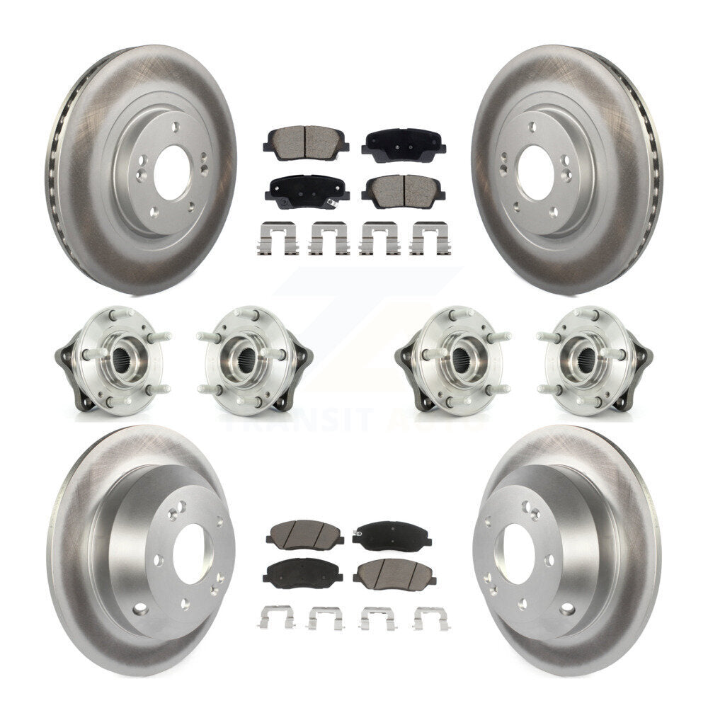 Kit de plaquettes de Rotor de frein revêtues de roulement de moyeu avant et arrière (10 pièces) pour Hyundai Santa Fe X