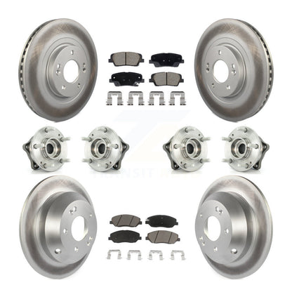 Kit de plaquettes de Rotor de frein revêtues de roulement de moyeu avant et arrière (10 pièces) pour Hyundai Santa Fe X