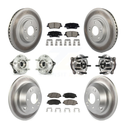 Kit de plaquettes de Rotor de frein revêtues de roulement de moyeu avant et arrière (10 pièces) pour Hyundai Santa Fe X