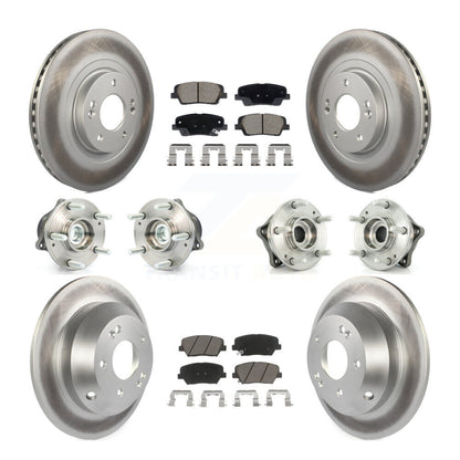 Kit de plaquettes de rotor de frein, roulement de moyeu avant et arrière (10 pièces), pour Hyundai Santa Fe Ki