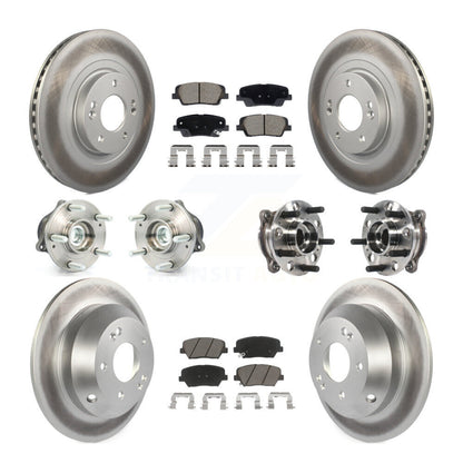 Kit de Rotor et de plaquettes de frein enduits de roulement de moyeu avant et arrière, pour Hyundai Santa Fe Spor