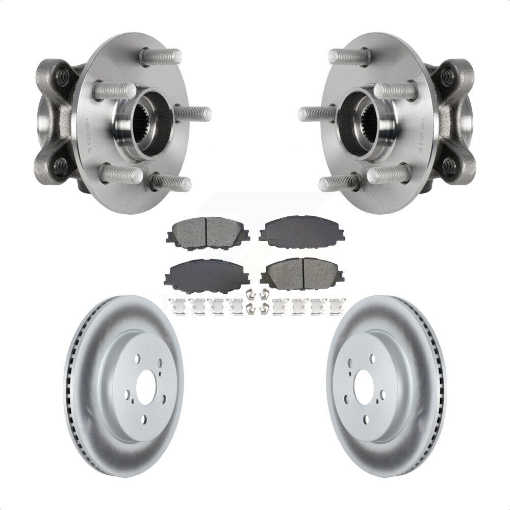 Kit de plaquettes de Rotor de frein à disque revêtu de roulement de moyeu avant, pour Toyota Corolla Prius Prim