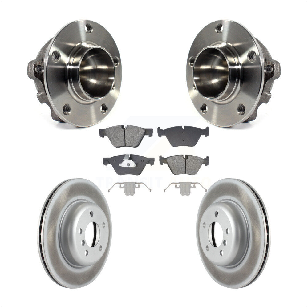 Kit de rotors et plaquettes de frein à disque enduits d'assemblage de roulement de moyeu avant pour BMW 528i