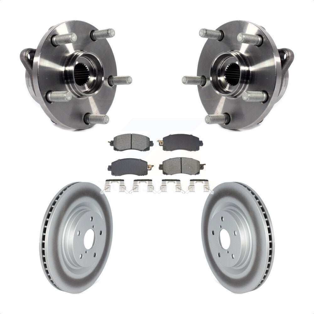 Kit de plaquettes de Rotor de frein enduites de roulement de moyeu avant, pour Subaru Forester Outback Legac