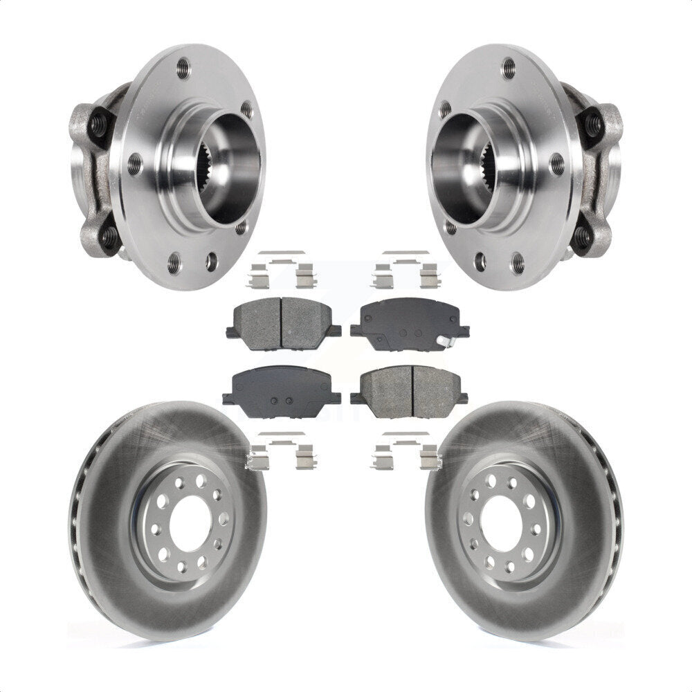 Kit de plaquettes de Rotor de frein enduit de roulement de moyeu avant, pour Jeep Compass Renegade Fiat 500